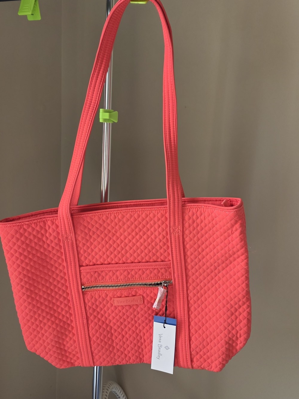 Vera Bradley Quilted Coral Shoulder Tote